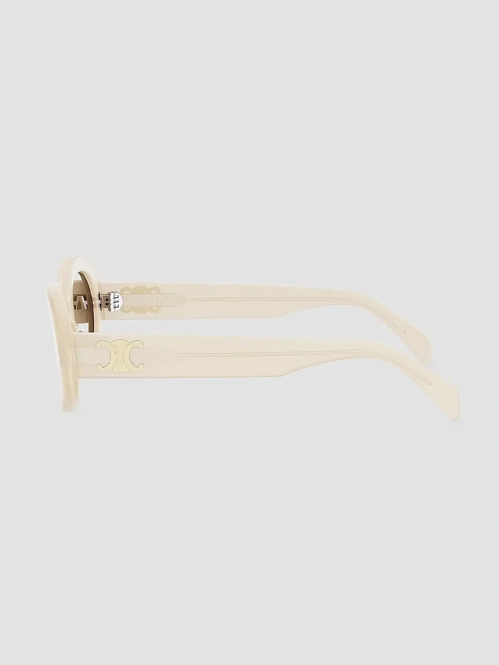 Celine Eyewear Triomphe oval acetate sunglasses, white, 52 mm, gently used
